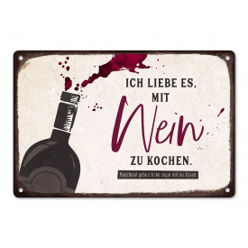 Ich liebe es, mit Wein zu kochen.