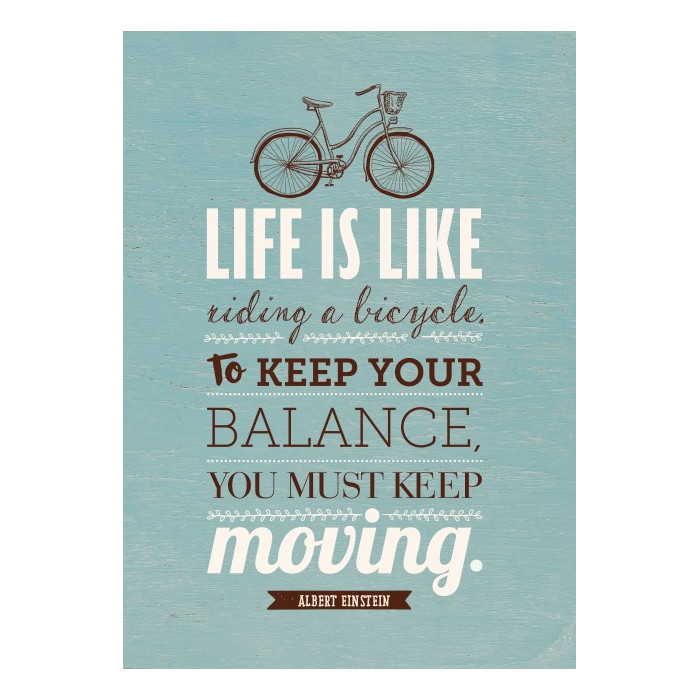 Life is like riding a bicycle Life is like riding a bicycle