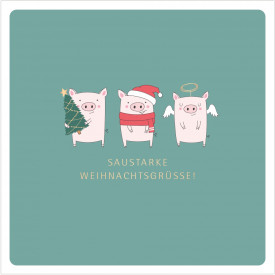 Saustarke Weihnachtsgrüsse