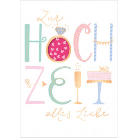 Zur Hochzeit alles Liebe