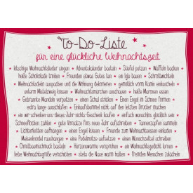 To-Do-Liste für eine glückliche Weihnachtszeit