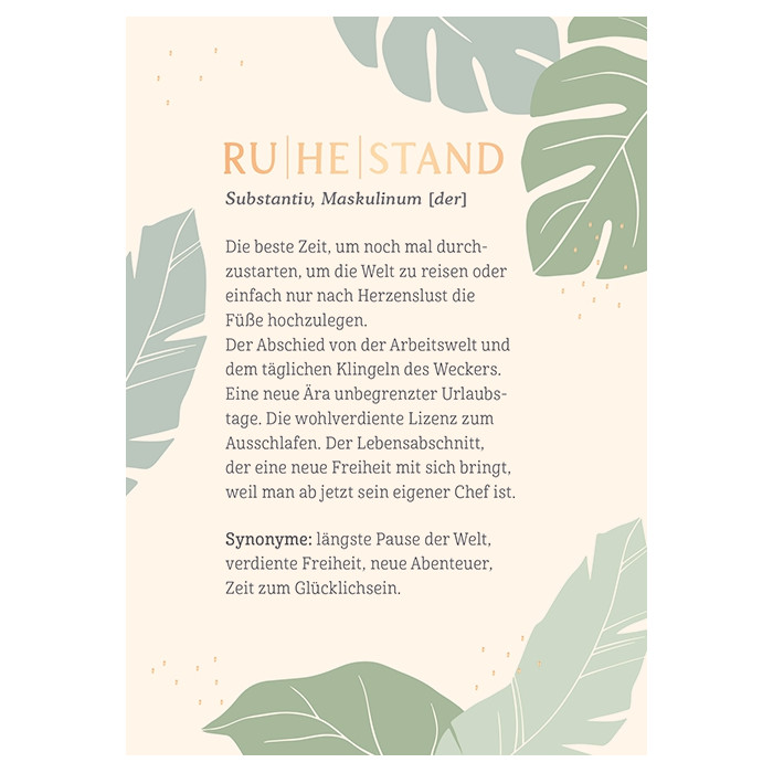 Ruhestand Ruhestand