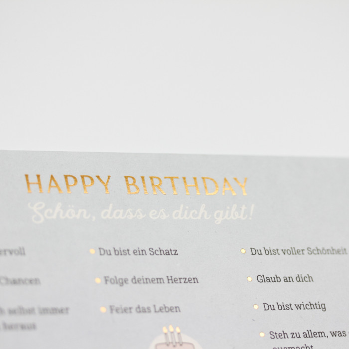 Happy Birthday - Schön, dass es dich gibt!