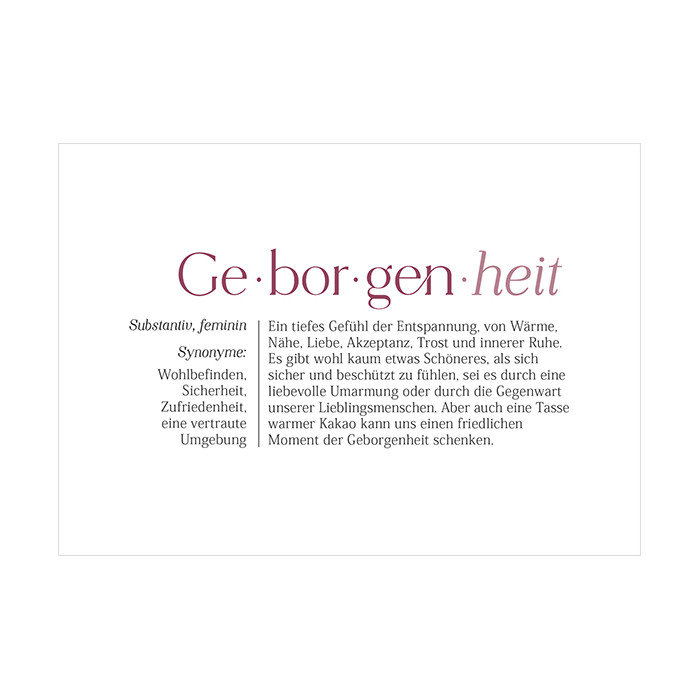 Geborgenheit Geborgenheit