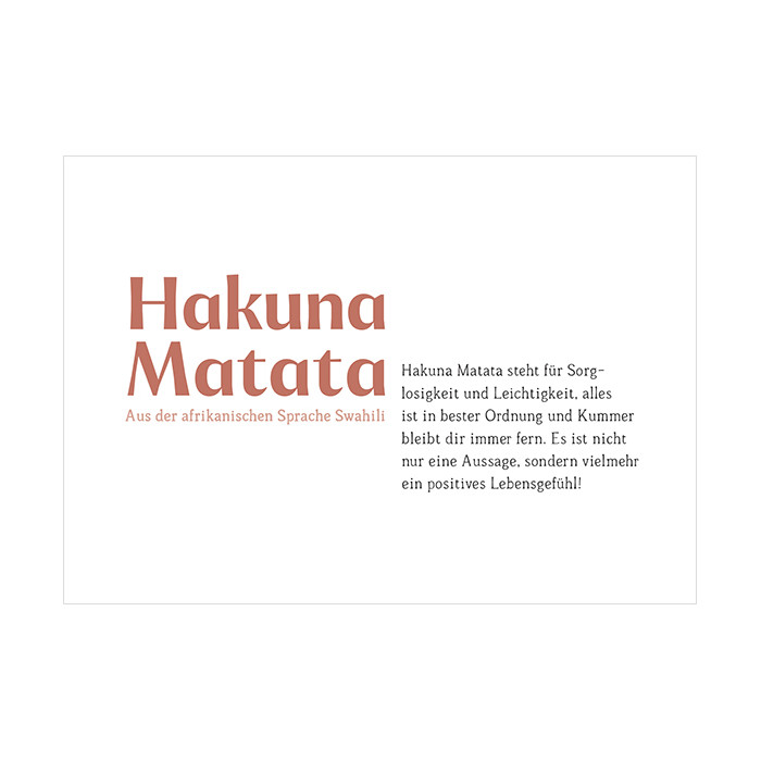 Hakuna Matata Hakuna Matata