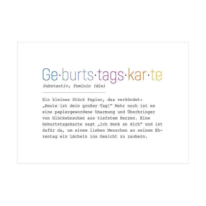 Geburtstagskarte Geburtstagskarte