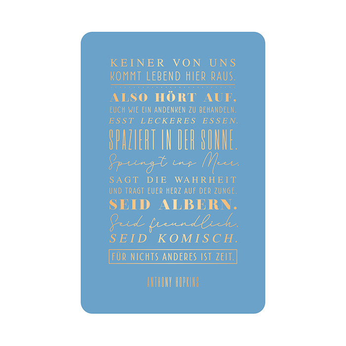 Keiner von uns… Keiner von uns…
