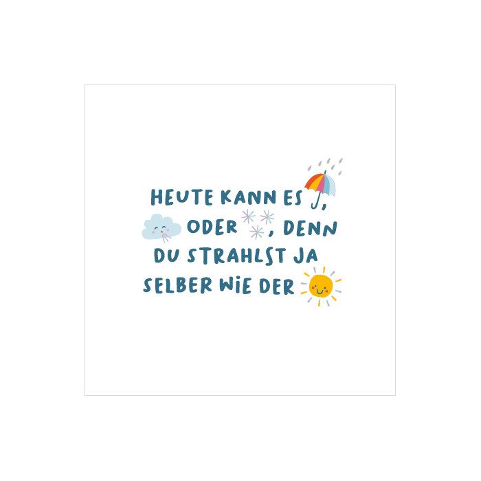 Heute kann es regnen... Heute kann es regnen...