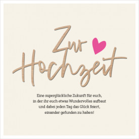 Zur Hochzeit...