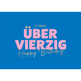 Etwas über vierzig...