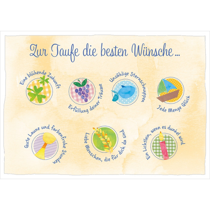 Zur Taufe die besten Wünsche Zur Taufe die besten Wünsche