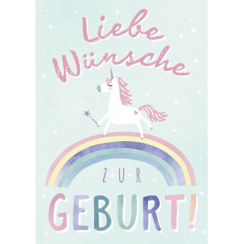 Liebe Wünsche zur Geburt!