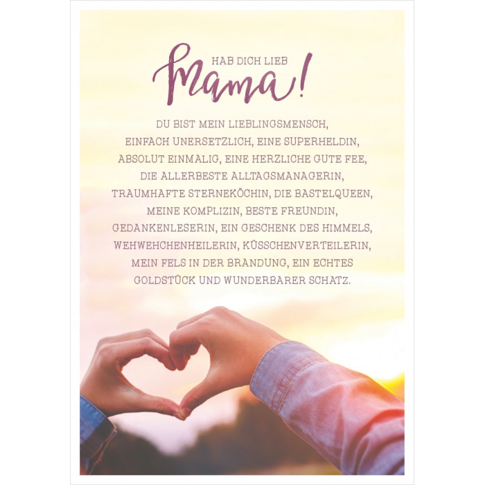 Hab dich lieb Mama! Hab dich lieb Mama!