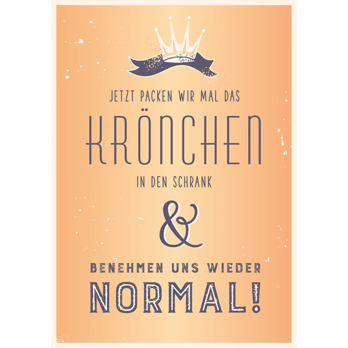Jetzt packen wir mal das Krönchen... Jetzt packen wir mal das Krönchen...