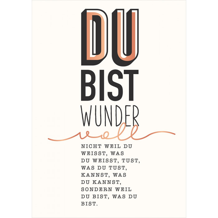 Du bist wundervoll Du bist wundervoll