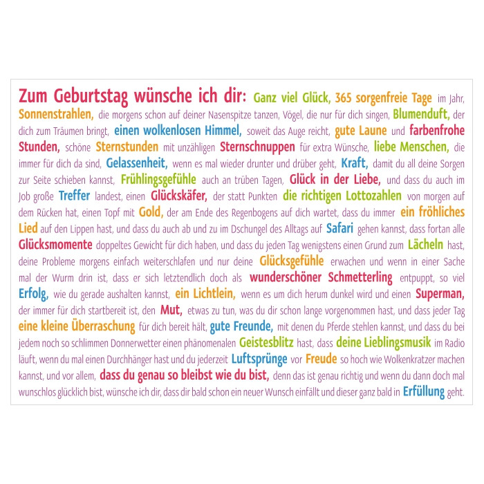 Zum Geburtstag wünsche ich dir: Zum Geburtstag wünsche ich dir: